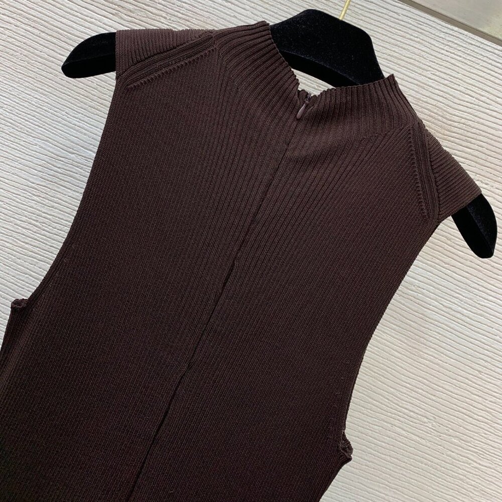 Schiaparelli Knitted Patchwork Sleeveless Maxi Dr… - image 8